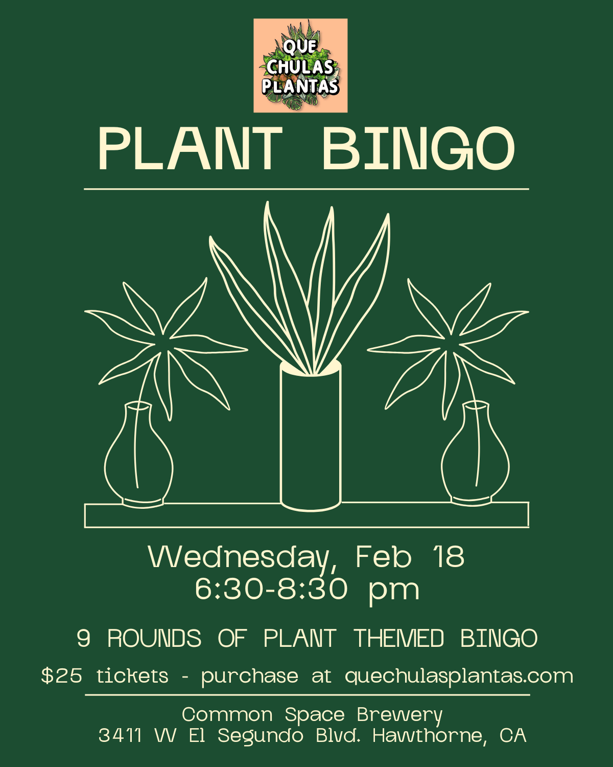 Plant Bingo — Common Space Brewery